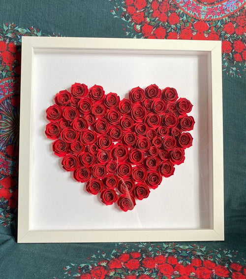 preserved rose frame gift