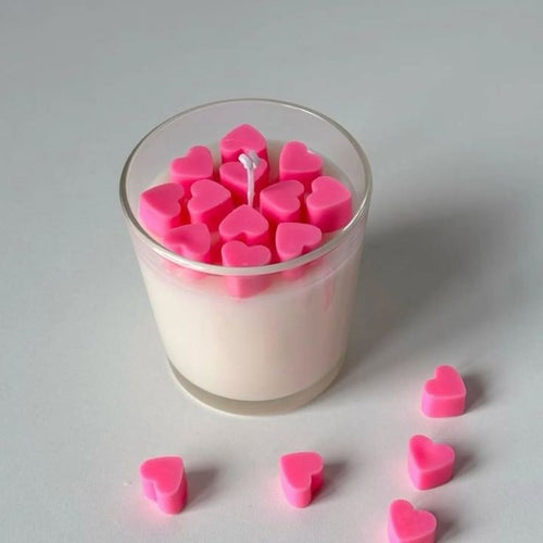 Hearted anniversary candle gift