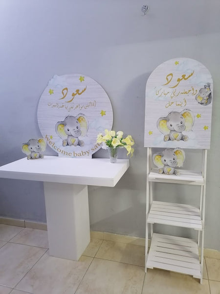 Cute elephant baby setup