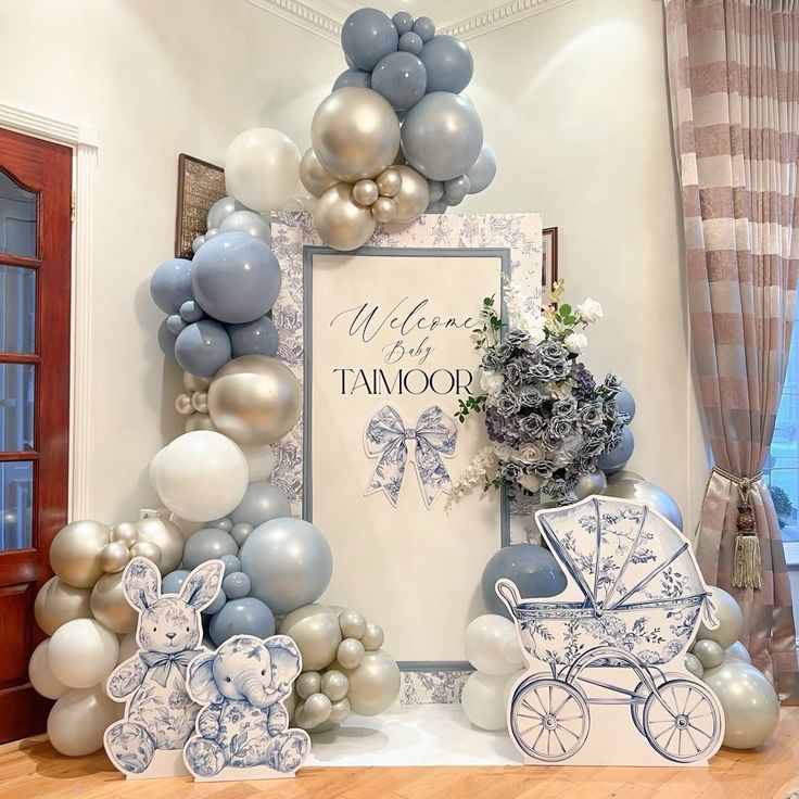 Luxury Blue Welcome decor