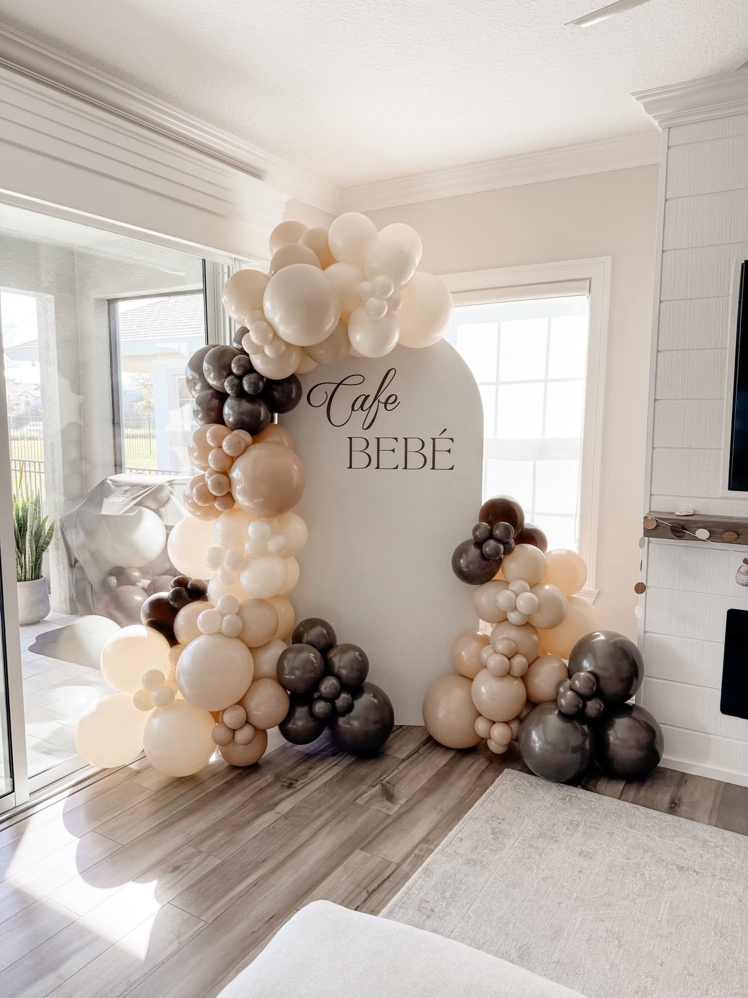 Pastel balloons arch