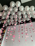 Pure white balloons decor